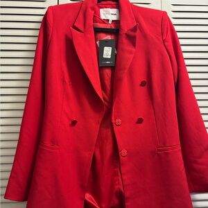 Zara Vibrant Red Women's Blazer